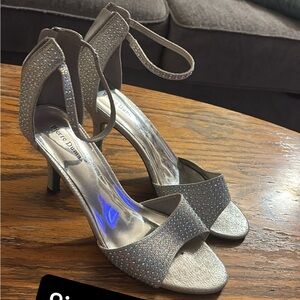 Pierre Dumas Sparkling Silver Heels